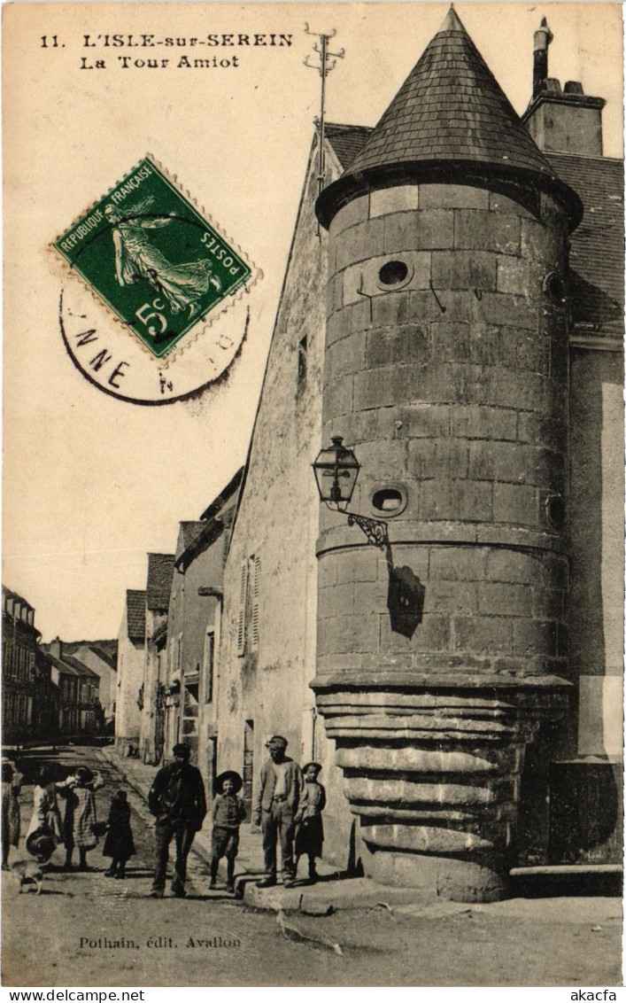 CPA L'Isle sur Serein Tour Amiot (1478491)