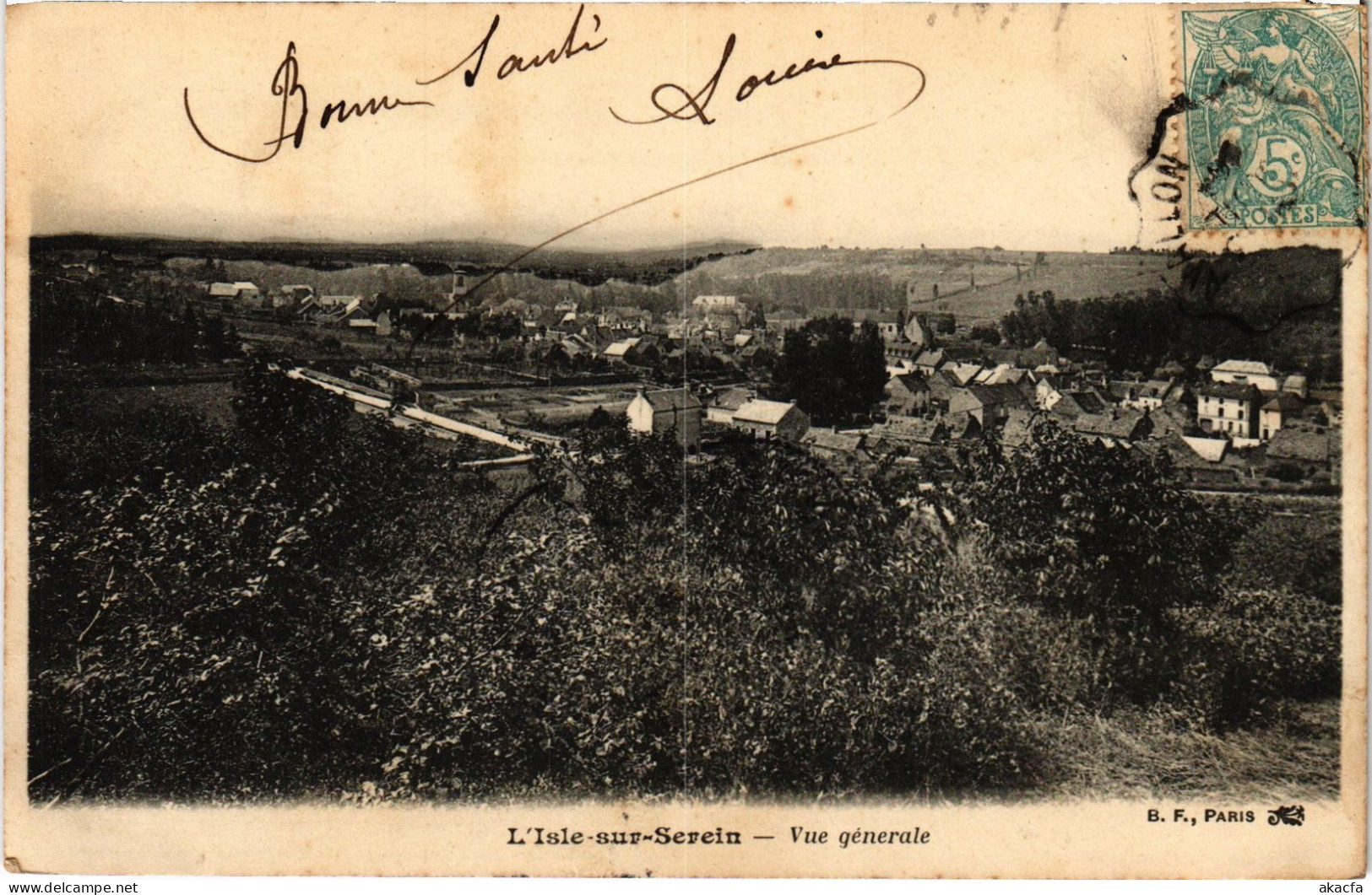 CPA L'Isle sur Serein vue generale (1478472)