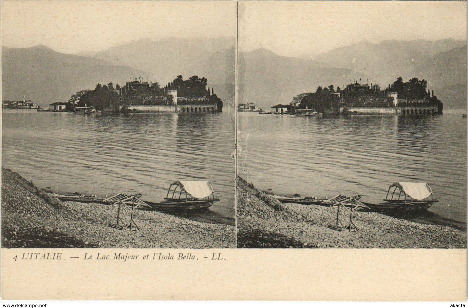 CPA L'Italie Le Lac Majeur et L'Isola Bella STEREO ITALY (809126)