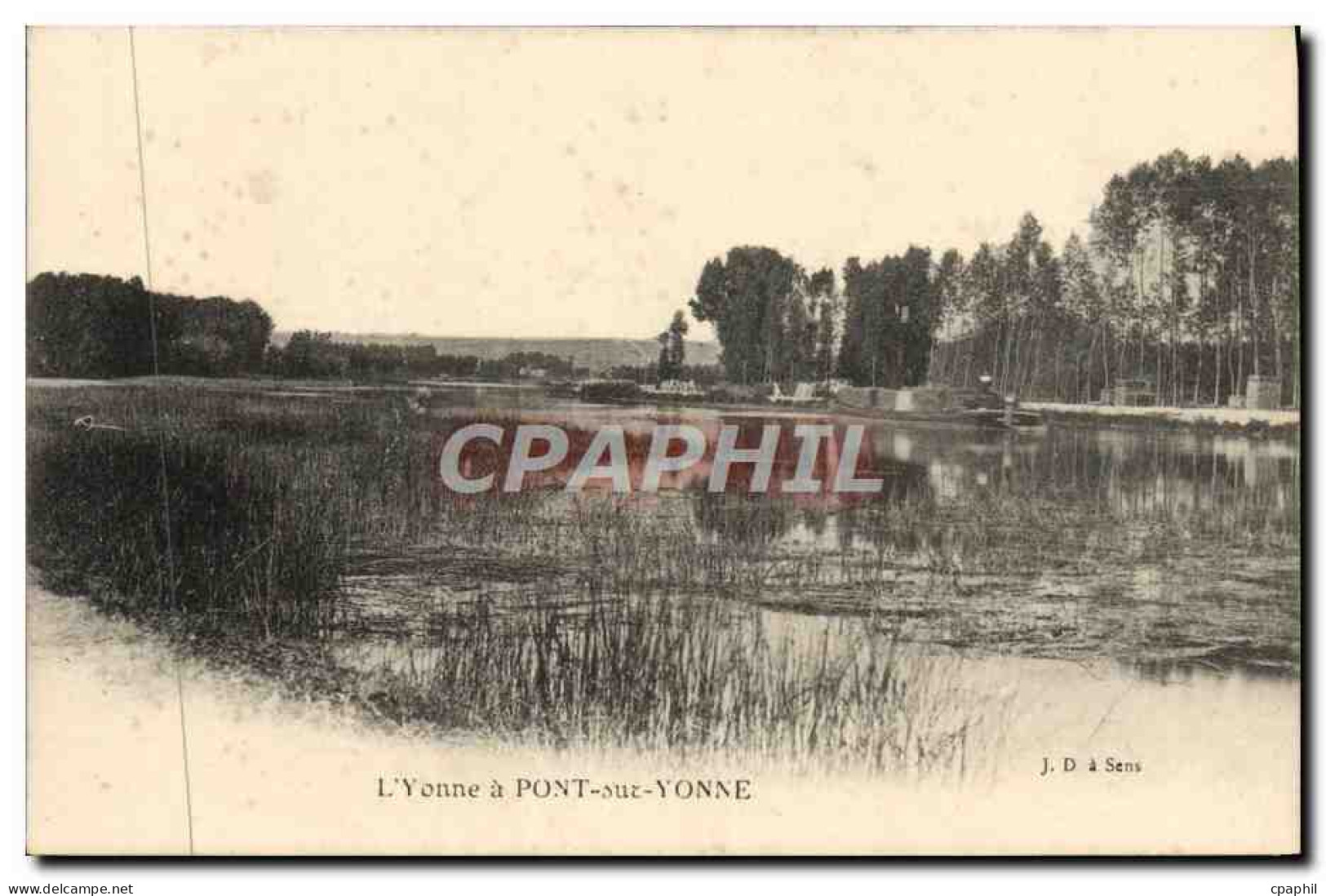 CPA L'Yonne a Pont sur Yonne