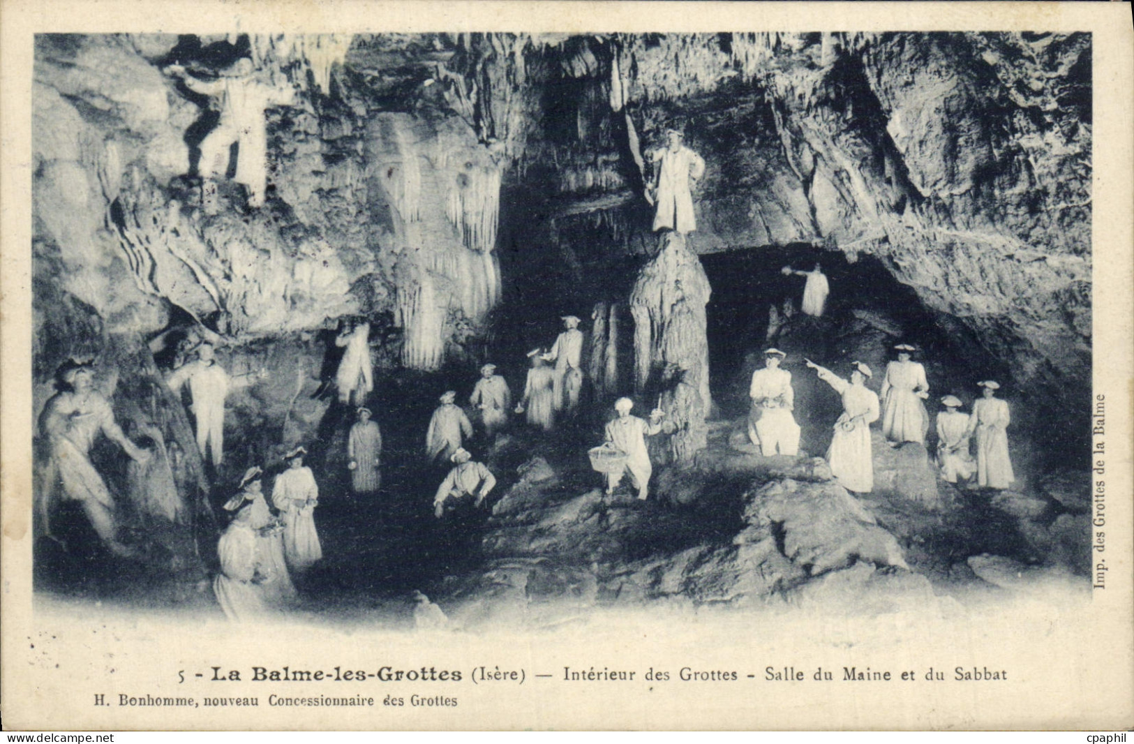 CPA La Balme les Grottes Interieur des Grottes Salle du Maine et du Sabbat