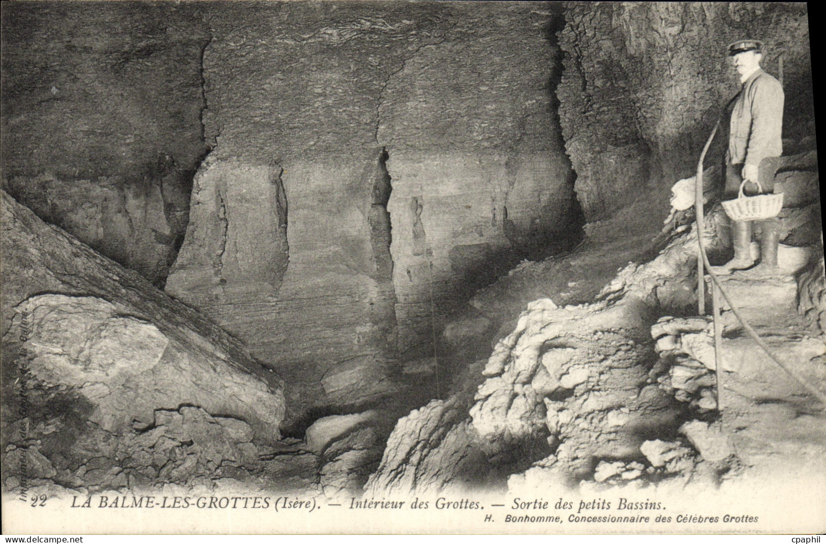 CPA La Balme Les Grottes Interieur des Grottes Sortie des petits bassins