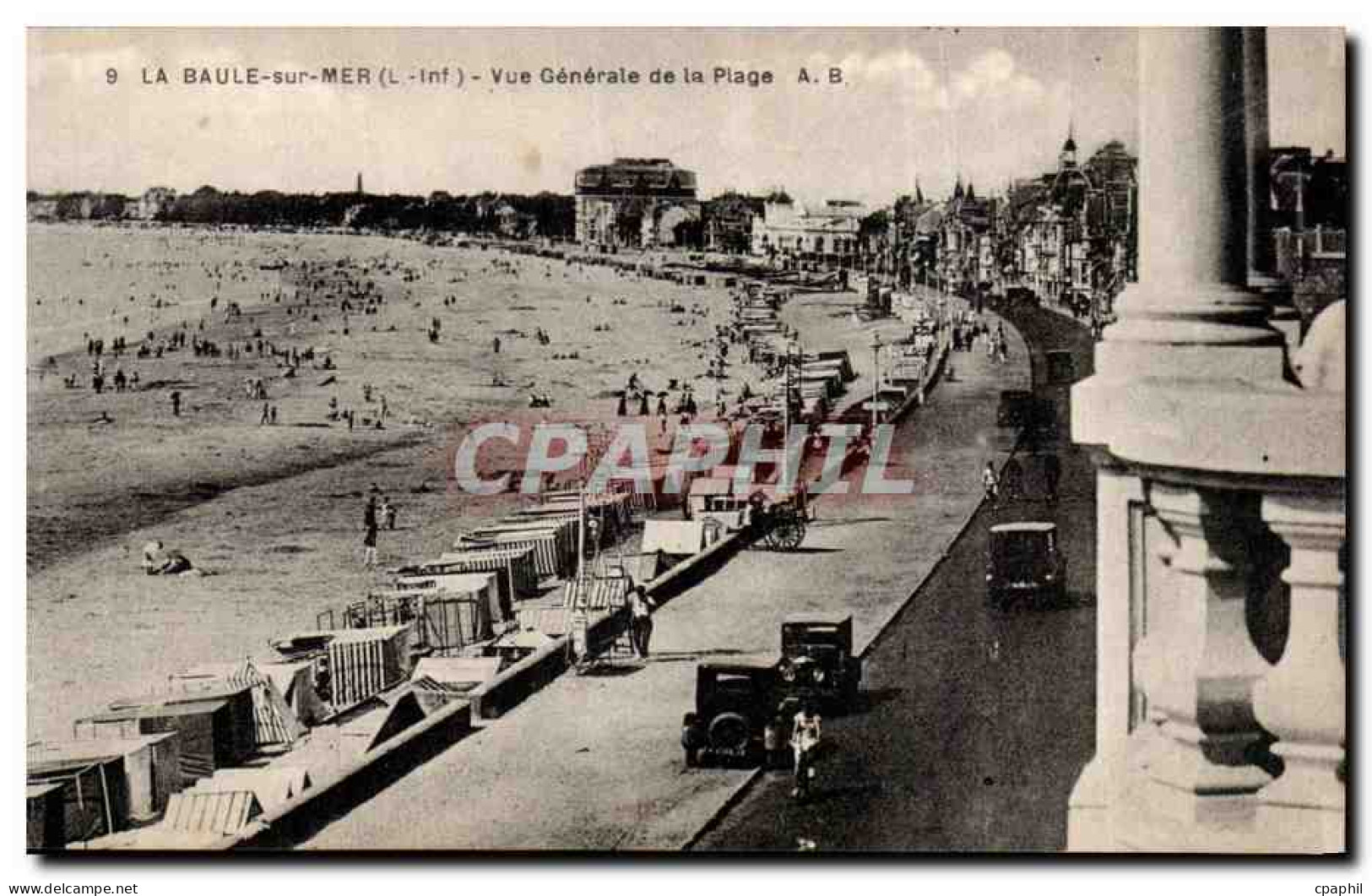CPA La Baule Vue generale de la plage