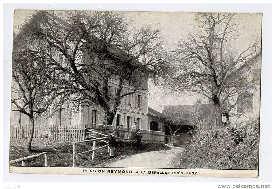 cpa LA BERALLAZ pension REYMOND pres de cugy enfants a la pose A VOIR - duvernay photo