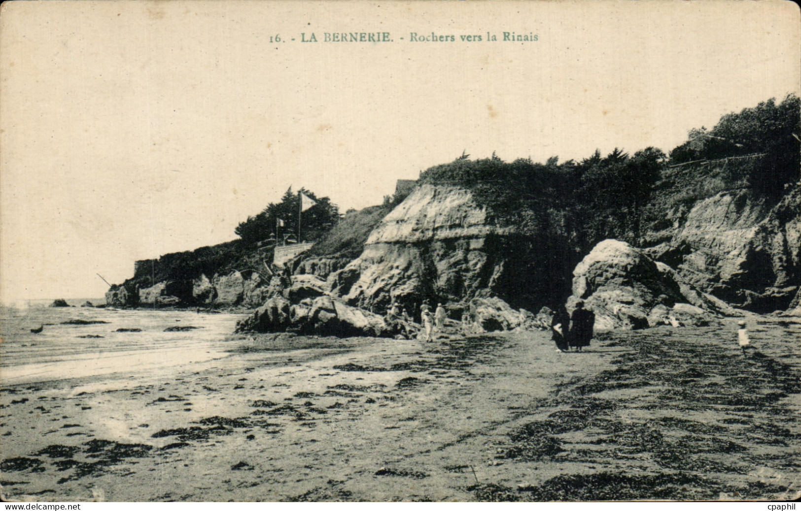 CPA La Bernerie Rochers vers la Ricais