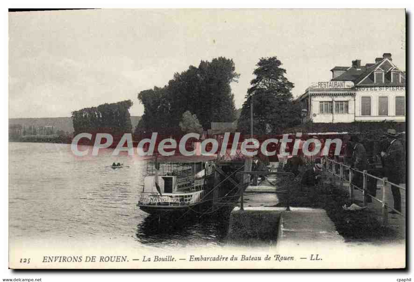 CPA La Bouille Embarcadere Du Bateau De Rouen