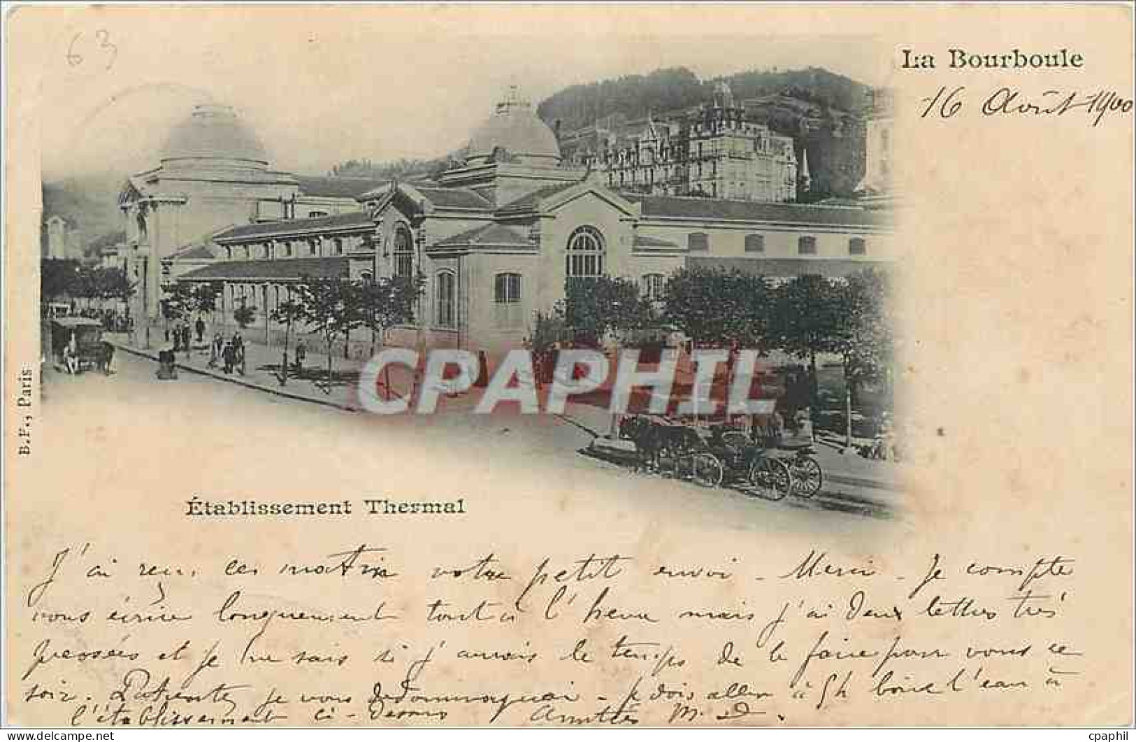 CPA La Bourboule Etablissement Thermal