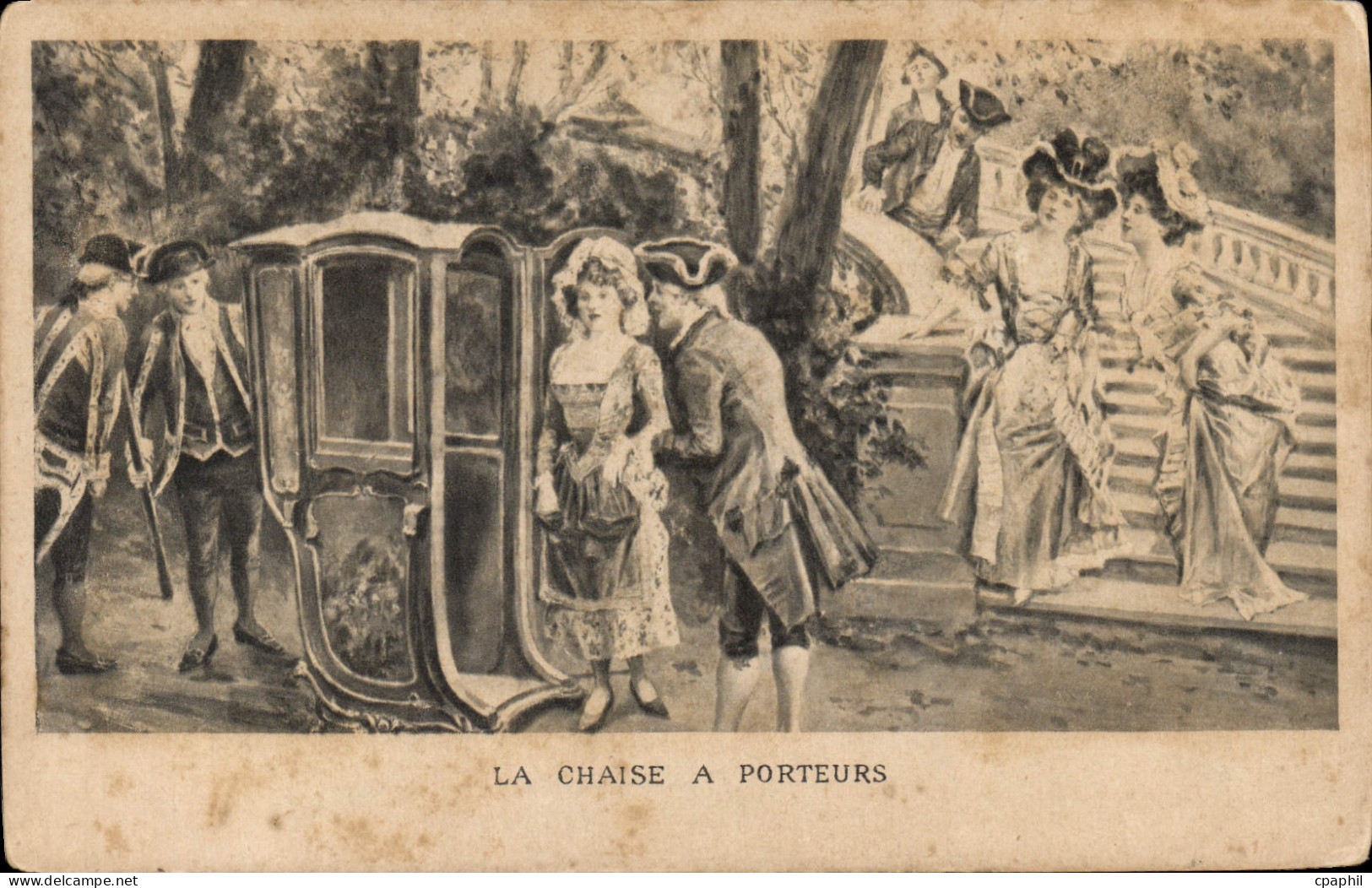 CPA La Chaise A Porteurs