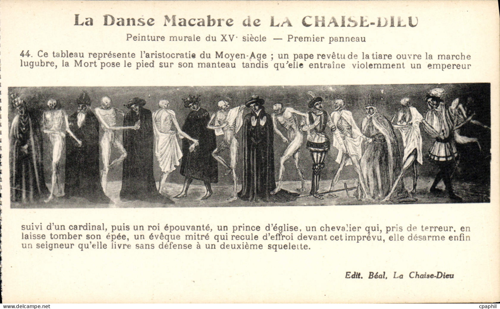 CPA La Chaise Dieu Danse Macabre