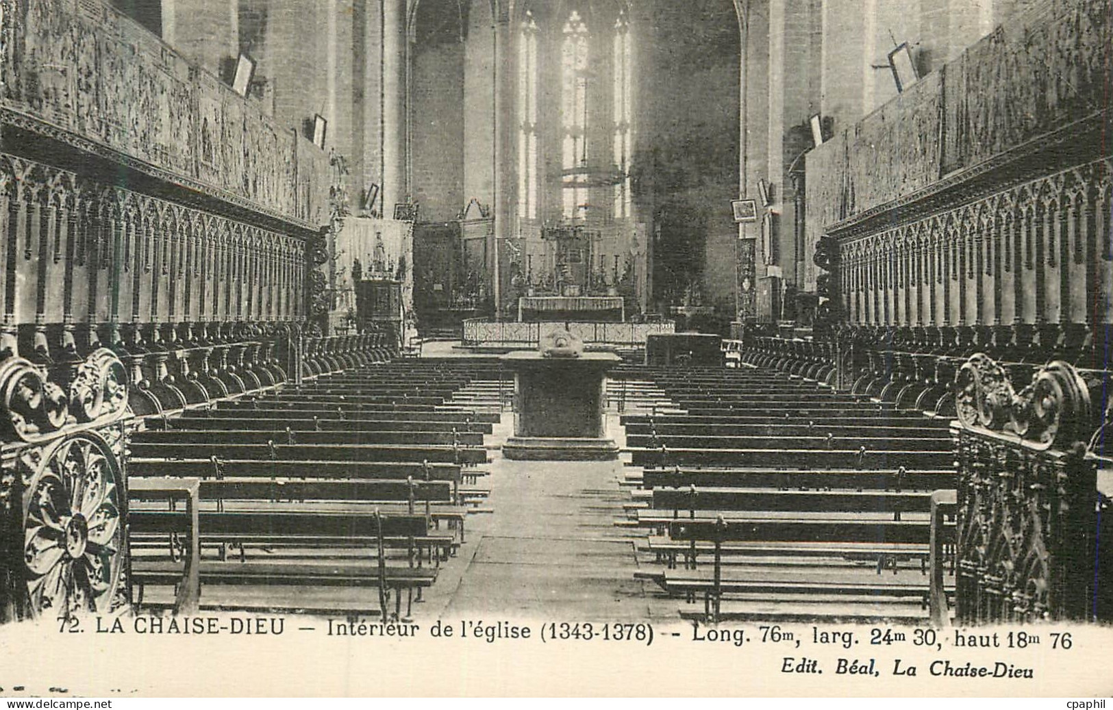 CPA la Chaise Dieu Interieur de l'Eglise(1343 1378)