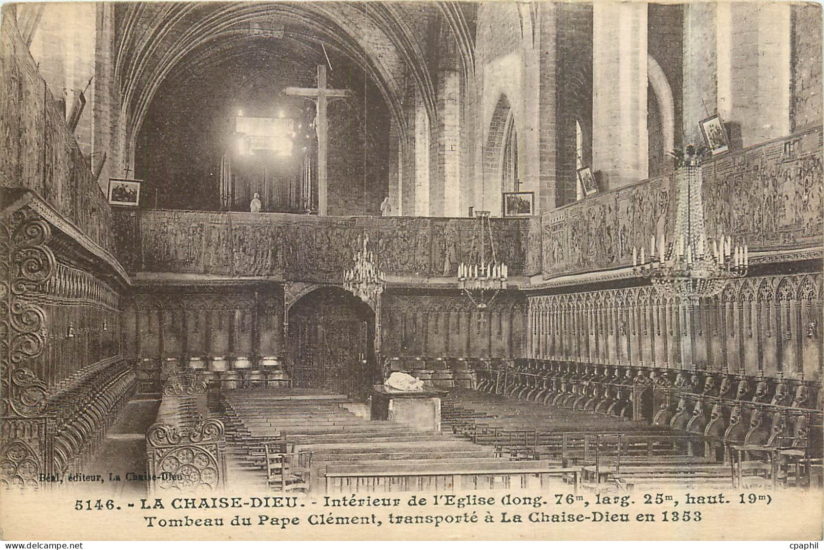 CPA La Chaise Dieu Interieur de l'Eglise Tombeau du Pape Clement transporte a la Chaise Dieu