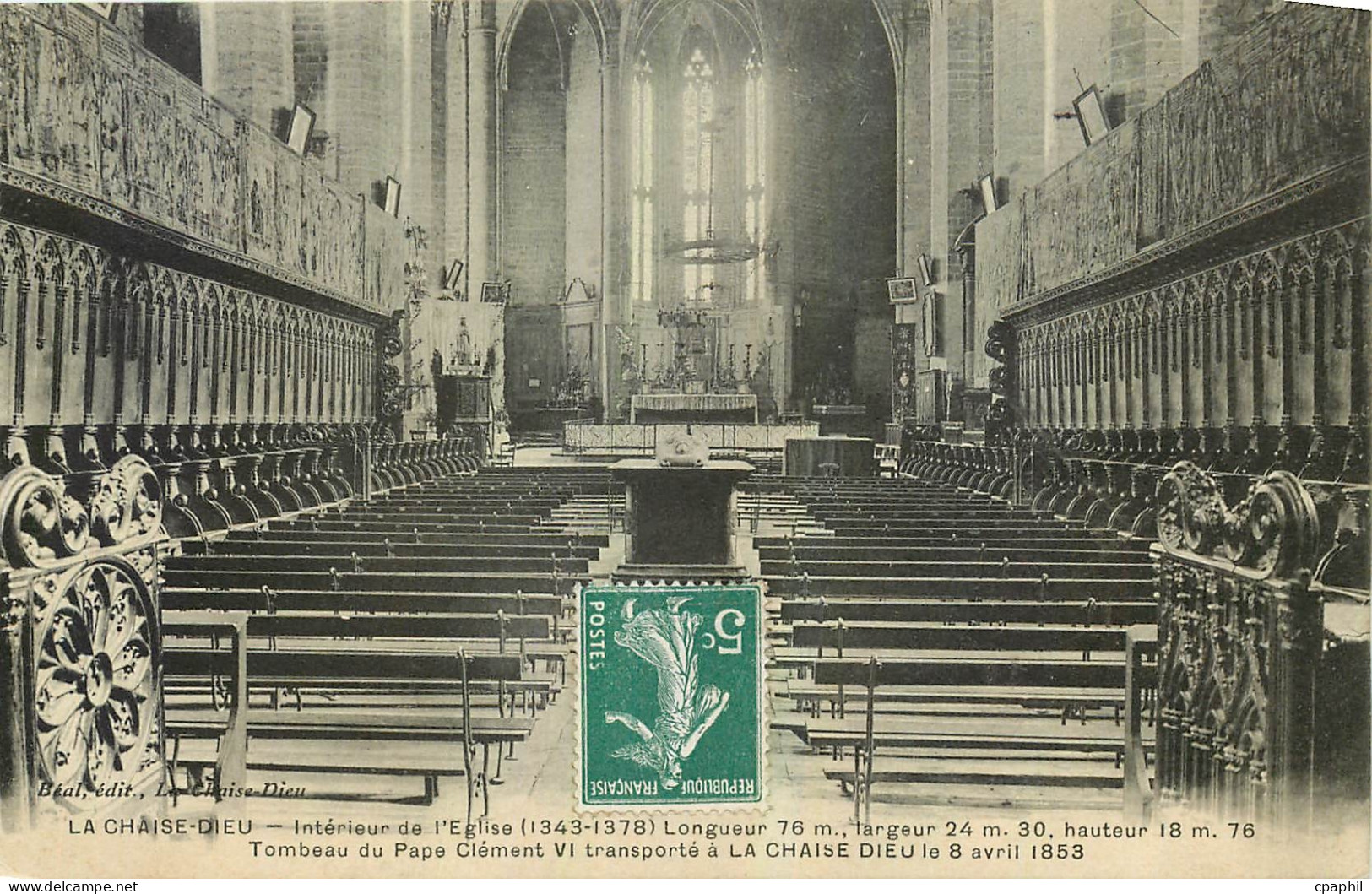 CPA La Chaise Dieu Interieur de l'Eglise Tombeau du Pape Clement VI transporte a La Chaise Dieu
