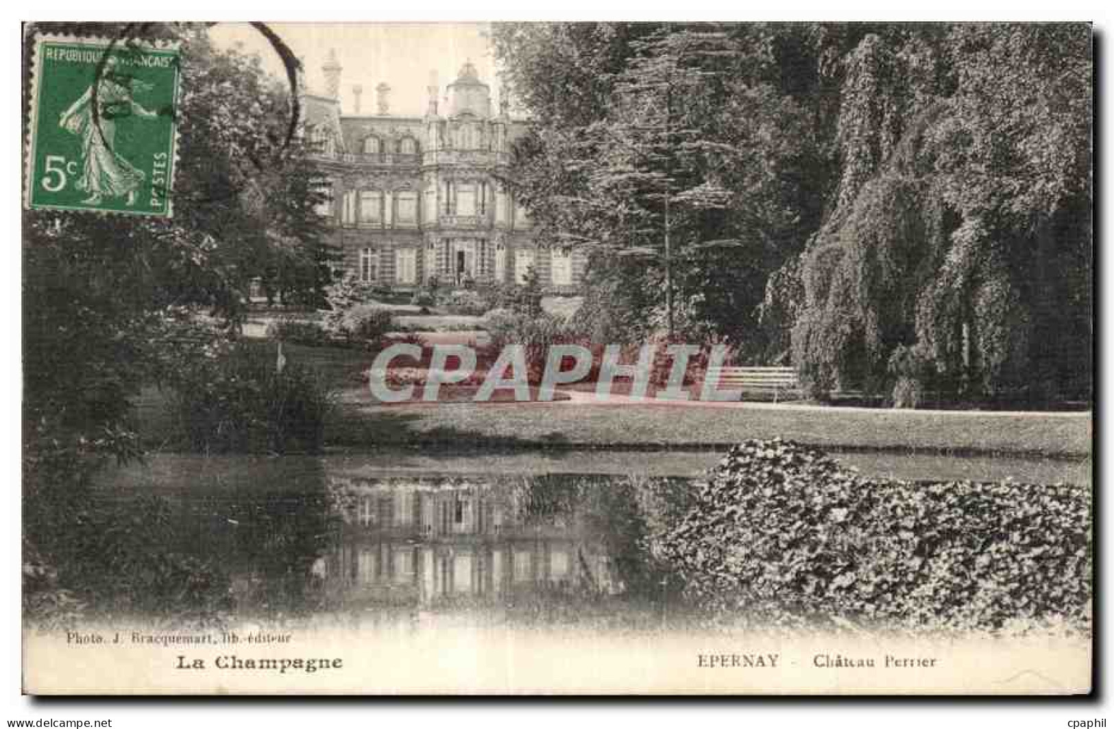 CPA La Champagne Epernay Chateau Perrier