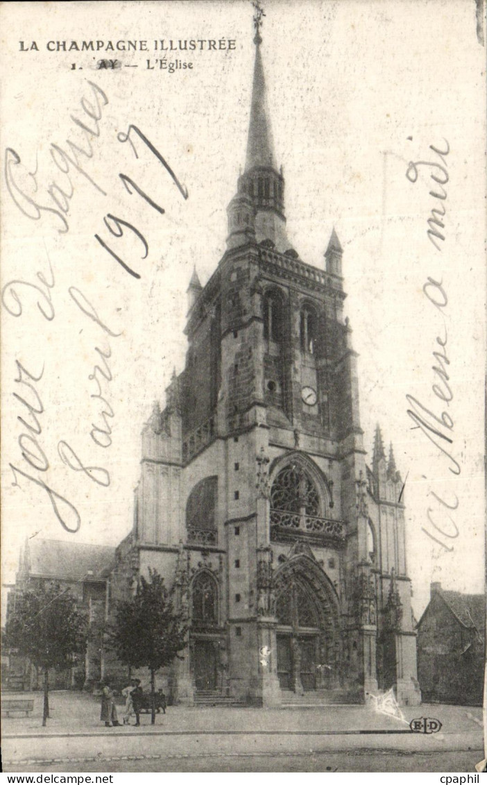 CPA La Champagne Iliustree L Egliseay