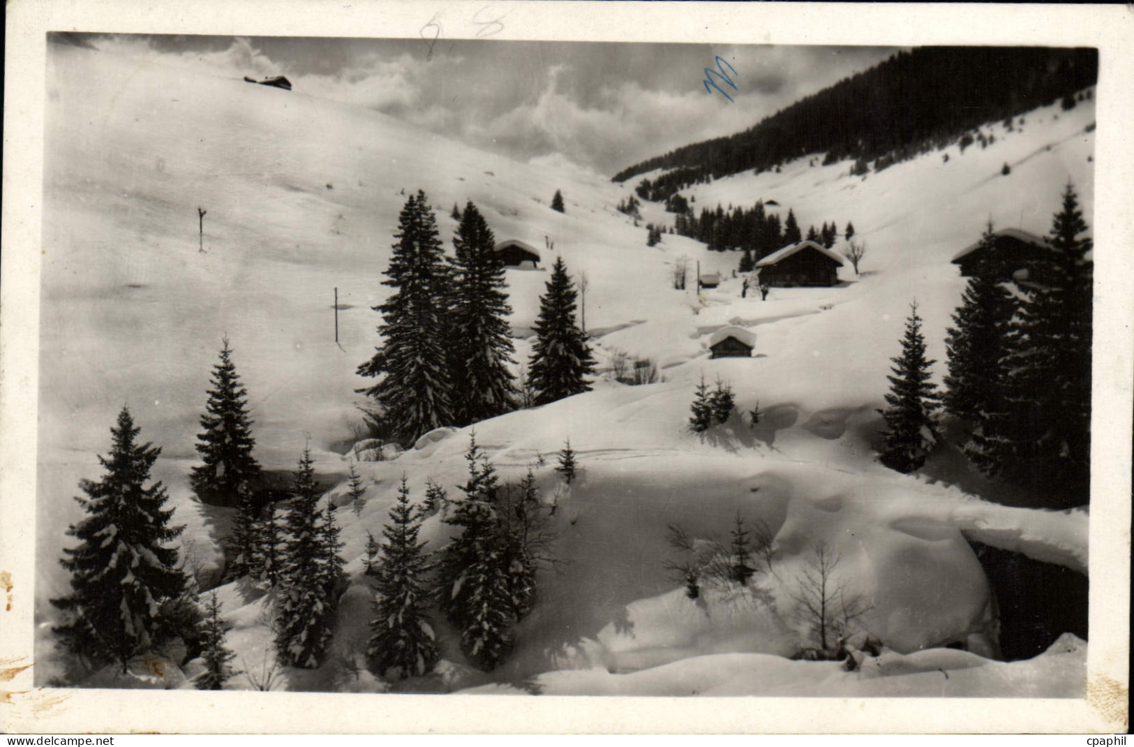 CPA La Clusaz Champs De Neige Au Merdassier