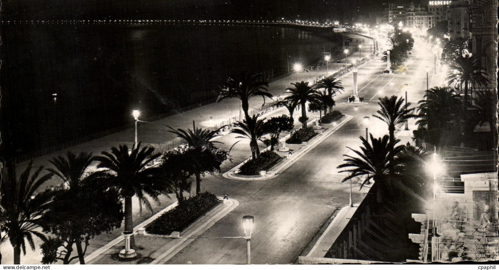 CPA La Cote d'Azur Nice La Nuit