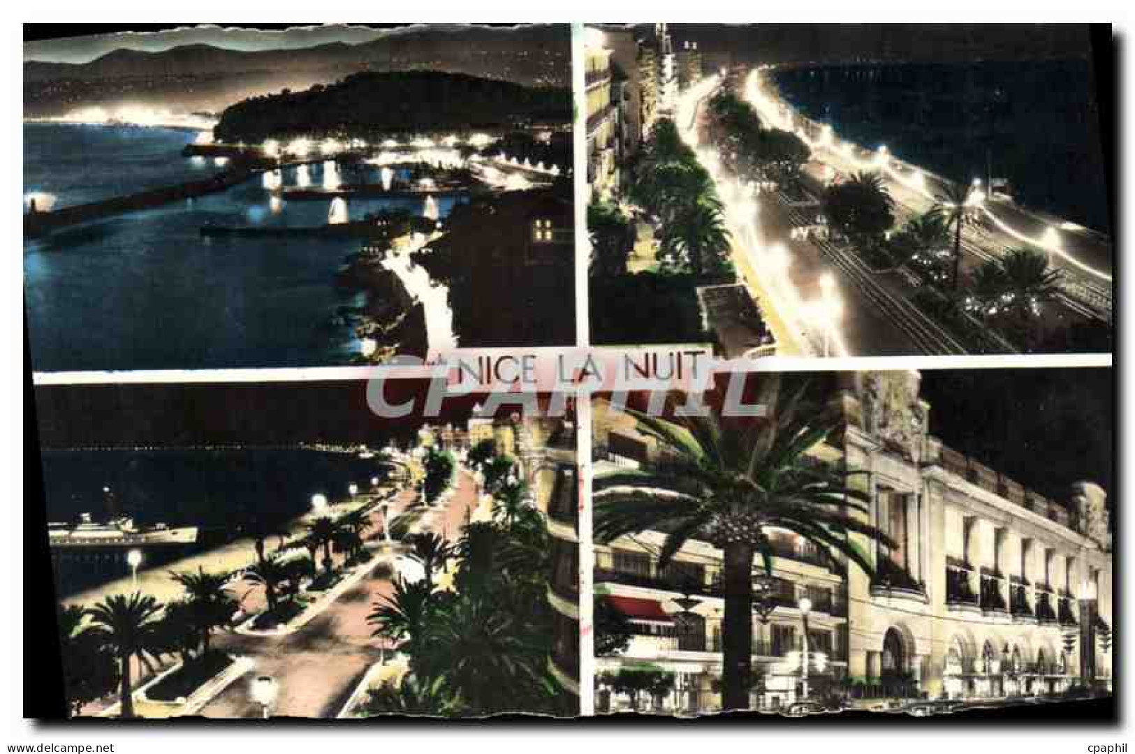 CPA La Cote d'Azur Nice la nuit