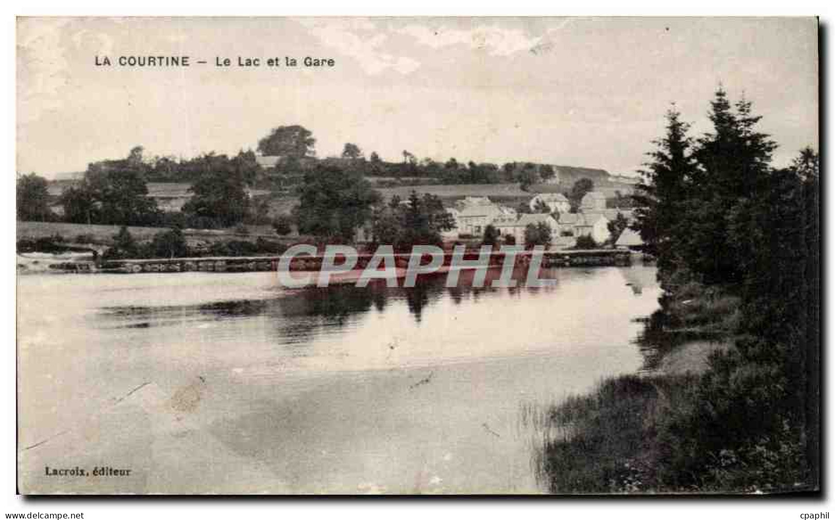 CPA La Courtine Le Lac et la Gare