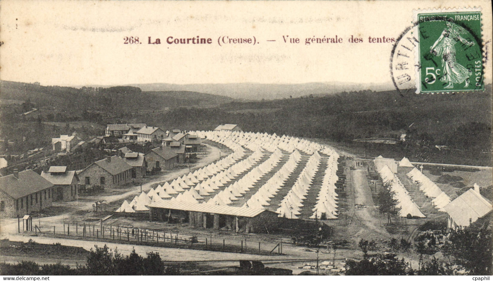 CPA La Courtine Vue Generale Des Tentes
