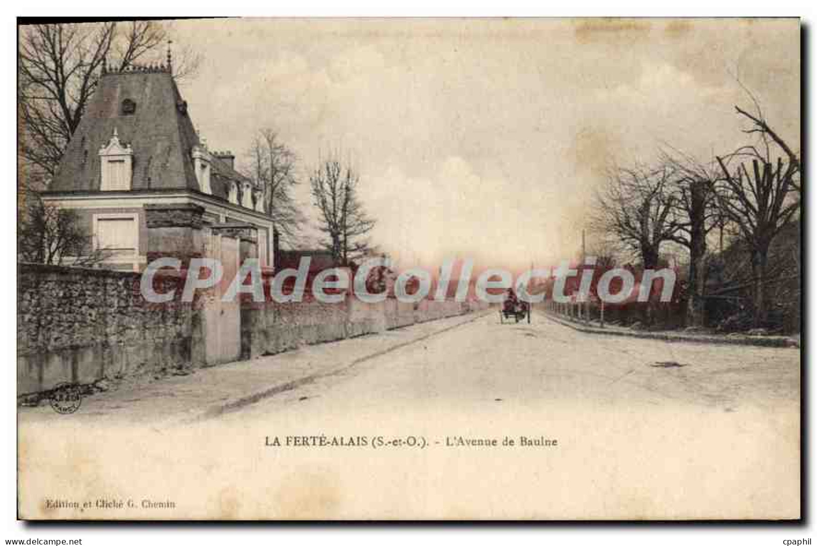 CPA La Ferte Alais L'Avenue De Baulne