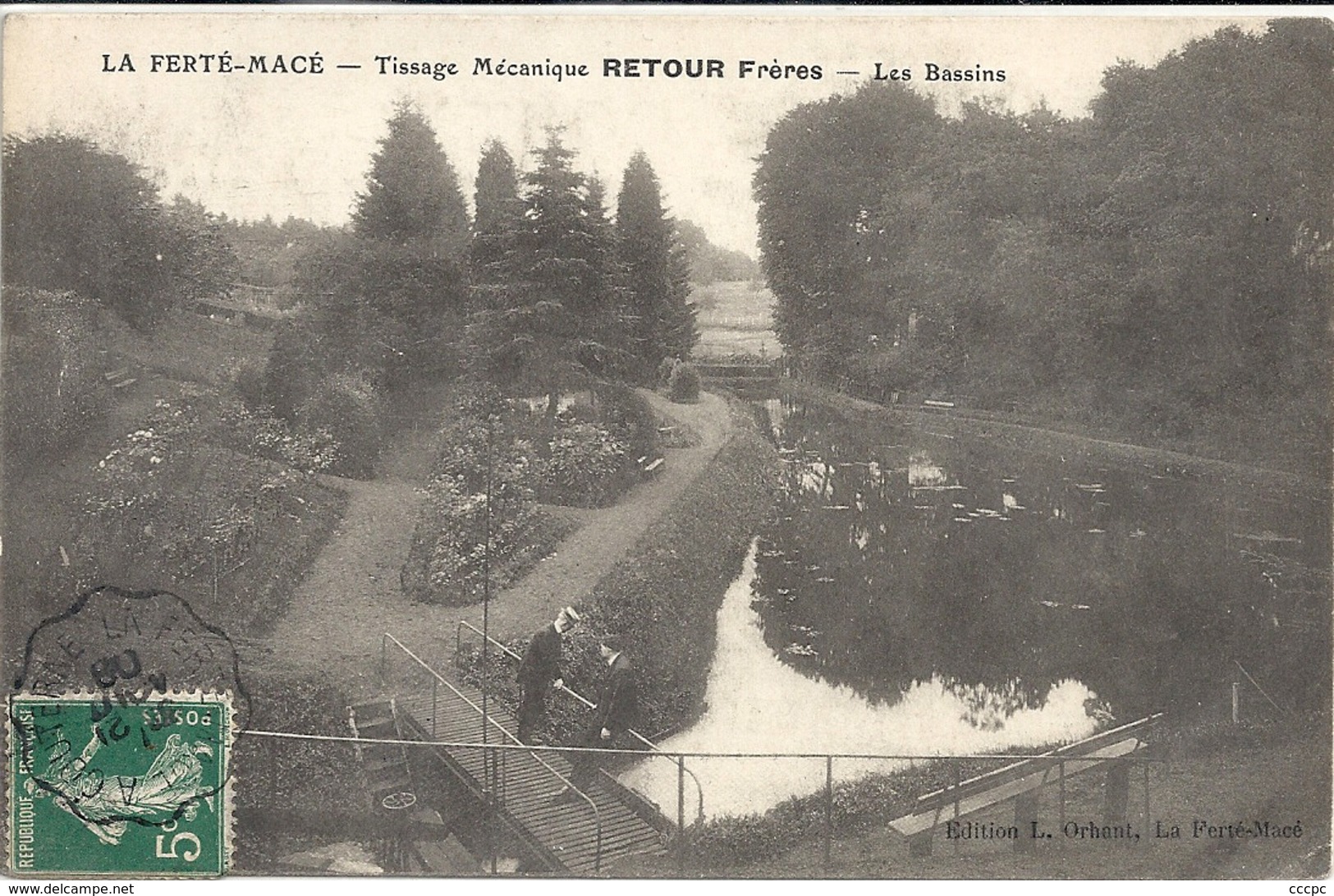 CPA La Ferté-Macé Tissage mécanique Retour Frère - Les Bassins