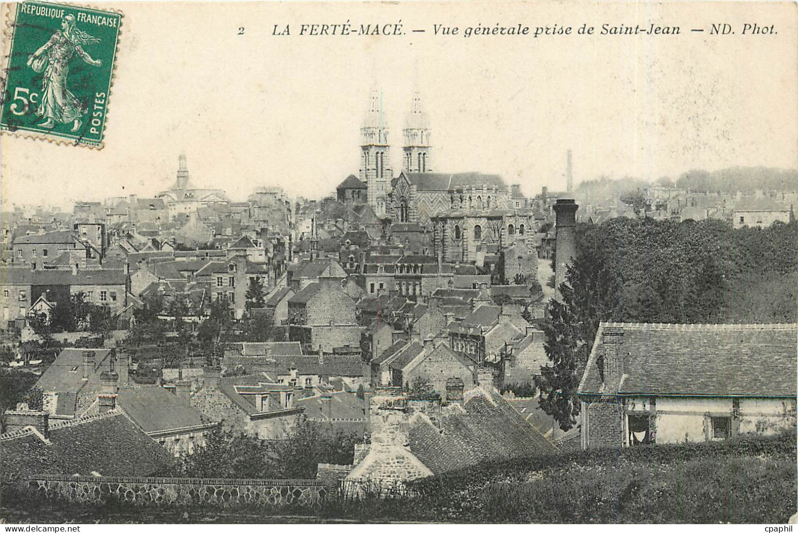 CPA La Ferte Mace Vue generale prise de Saint Jean