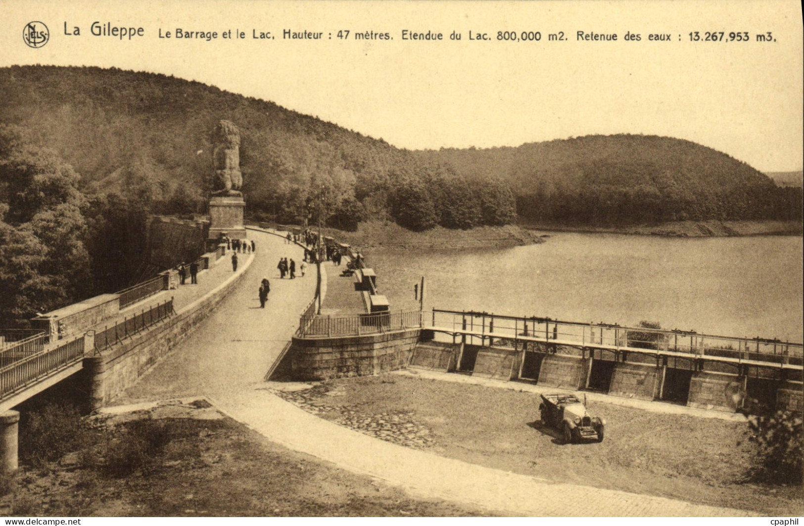 CPA La Gileppe Le Barrage et le Lac Lion