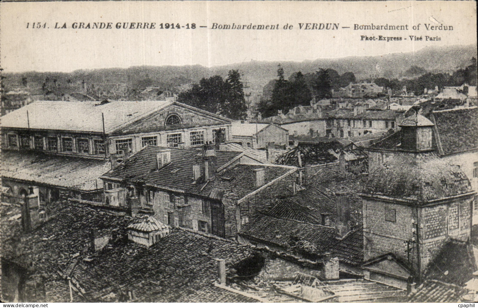 CPA La Grande Guerre Bombardement de Verdun Bombardment of Verdun
