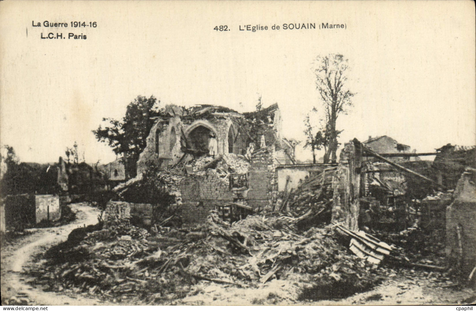 CPA La Guerre Paris L'Eglise De Souain Militaria