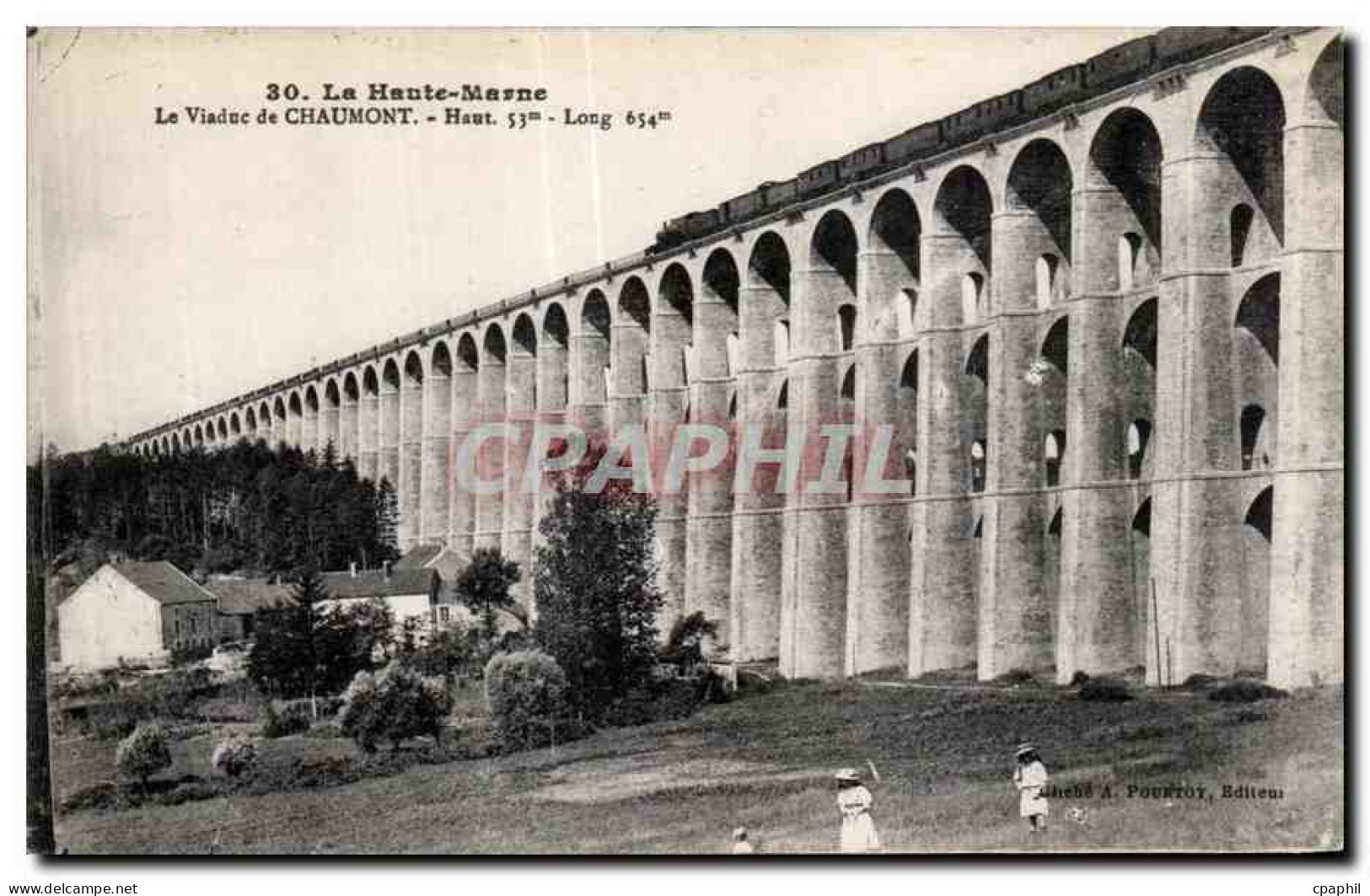 CPA La haute marne le viaduc de chaumont Train chaumont