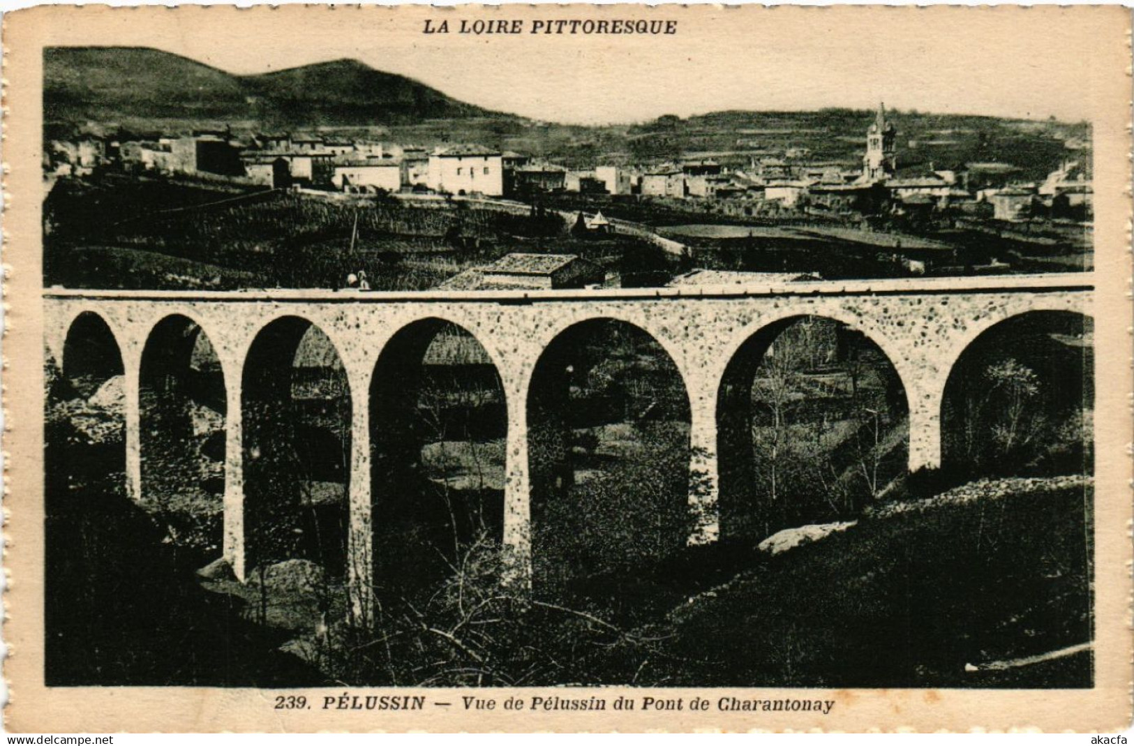 CPA La Loire Pitt-PÉLUSSIN - Vue de PÉLUSSIN du Pont de Charantonay (510200)