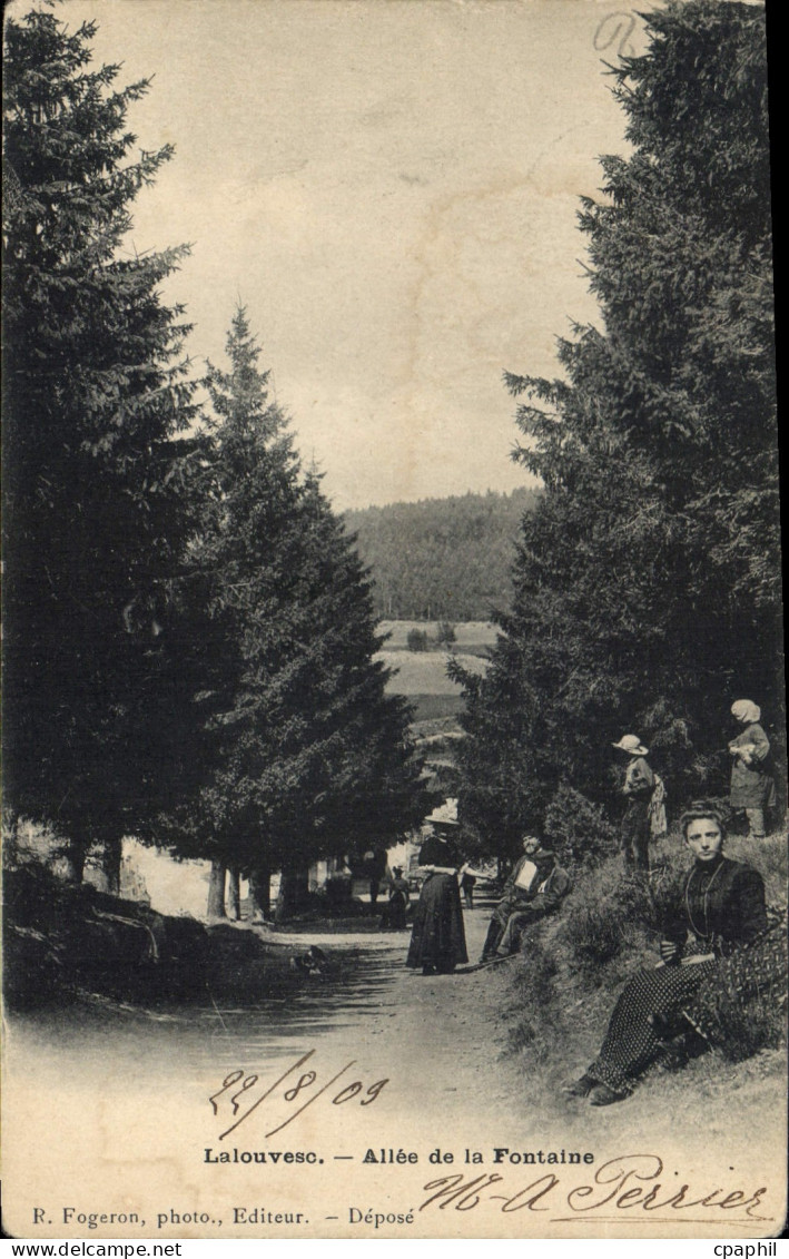 CPA La Louvesc Allee de la Fontaine