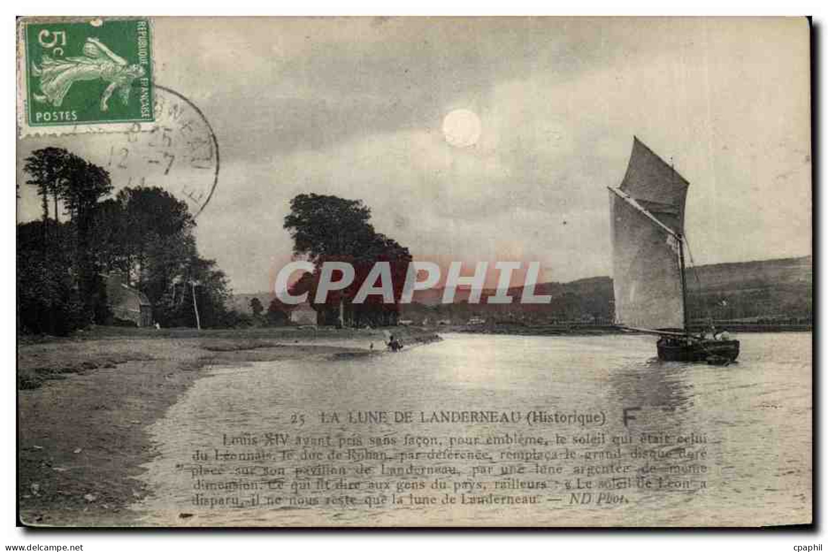 CPA La lune de Landerneau (bateau)