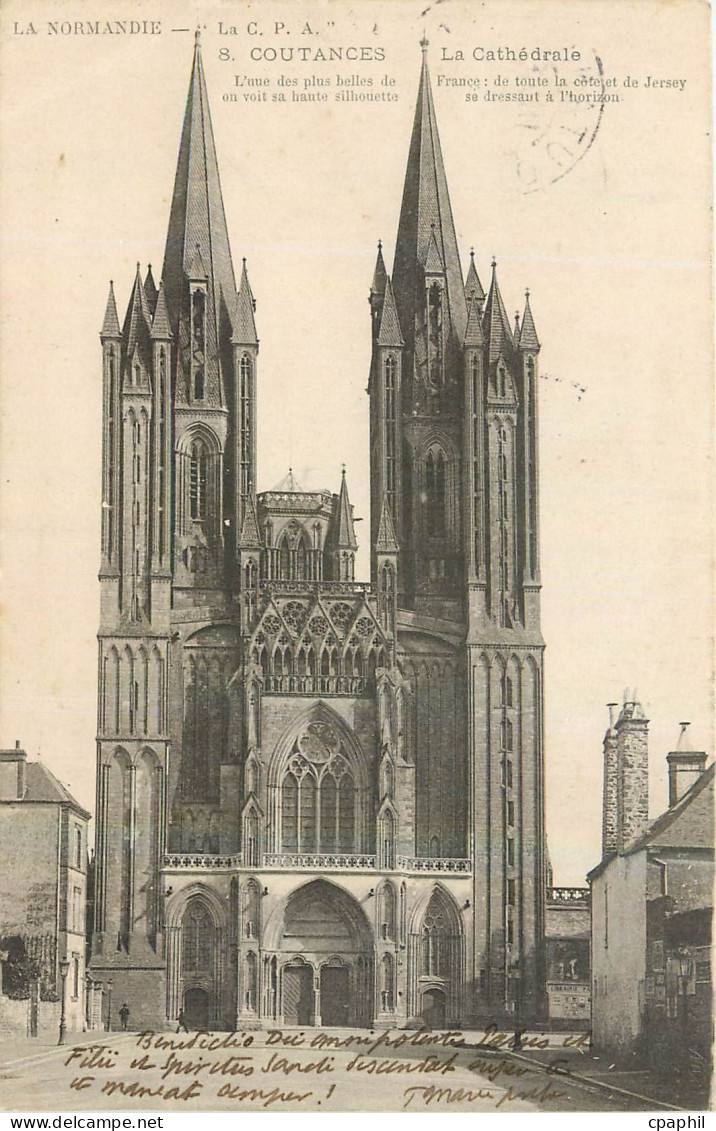 CPA La Normandie Coutances La Cathedrale