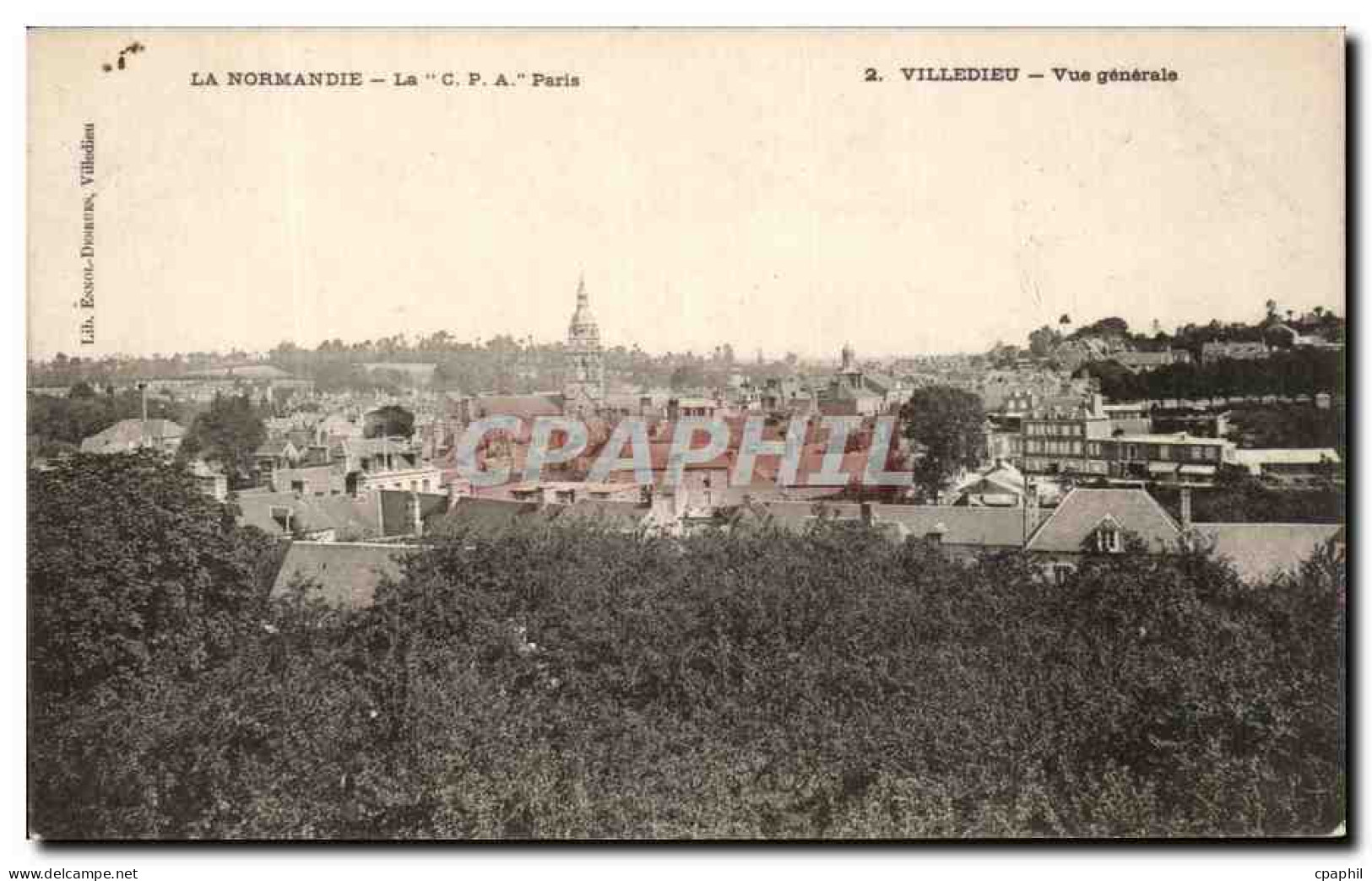 CPA La Normandie la Villedieu Vue generale