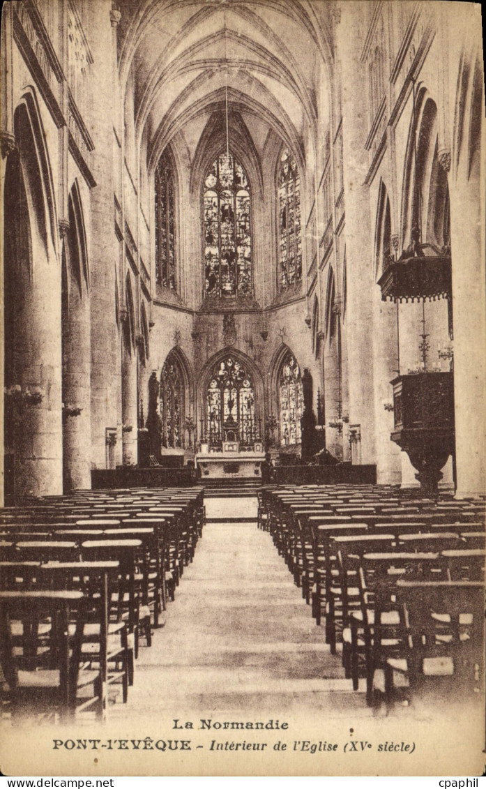 CPA La normandie Pont L'Eveque Interieur de l'eglise