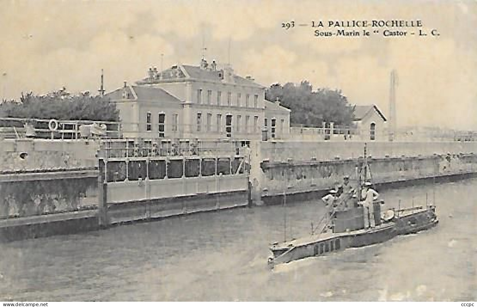 CPA La Pallice-Rochelle Sous-Marin le "Castor"