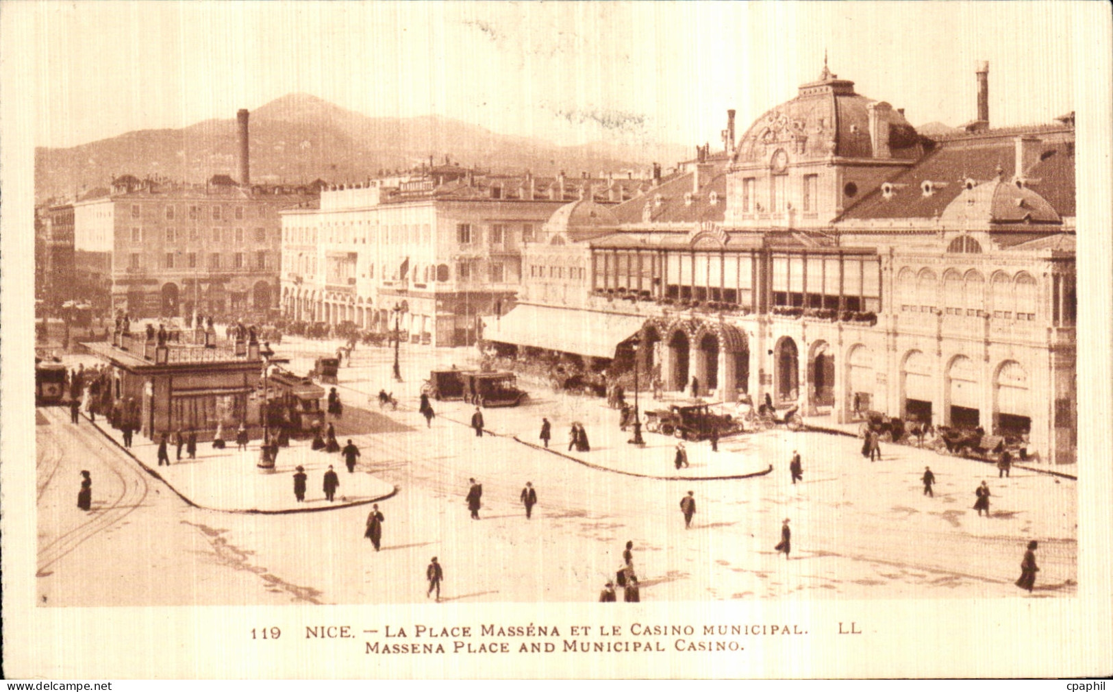 CPA La Place Massena Et Le Casino Municipal Massena Place and Municipal Casino Nice