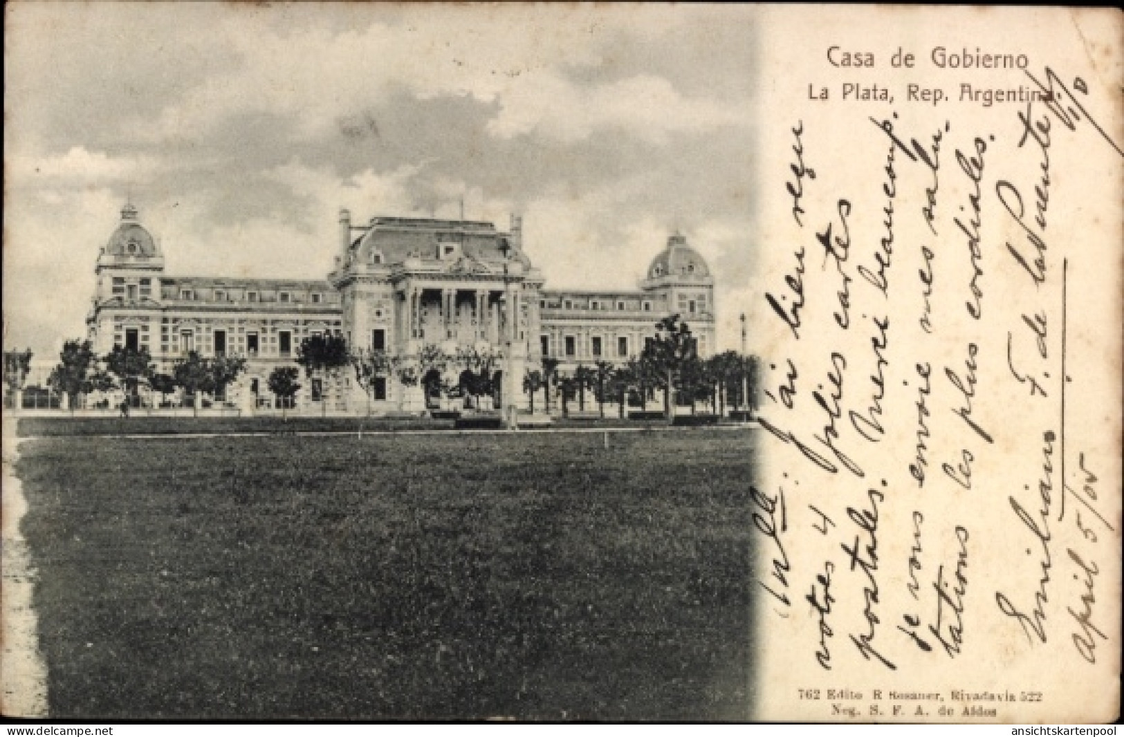 CPA La Plata Argentinien, Casa de Gobierno, Argentinien, 1905
