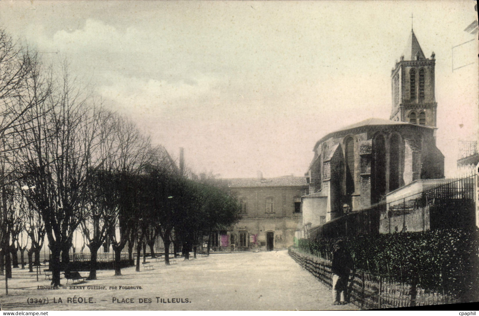 CPA La Reole Place Des Tilleuls