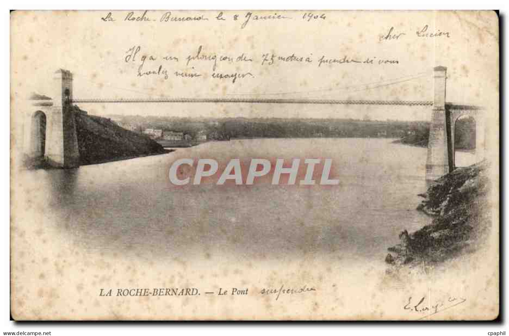 CPA La Roche Bernard Le pont