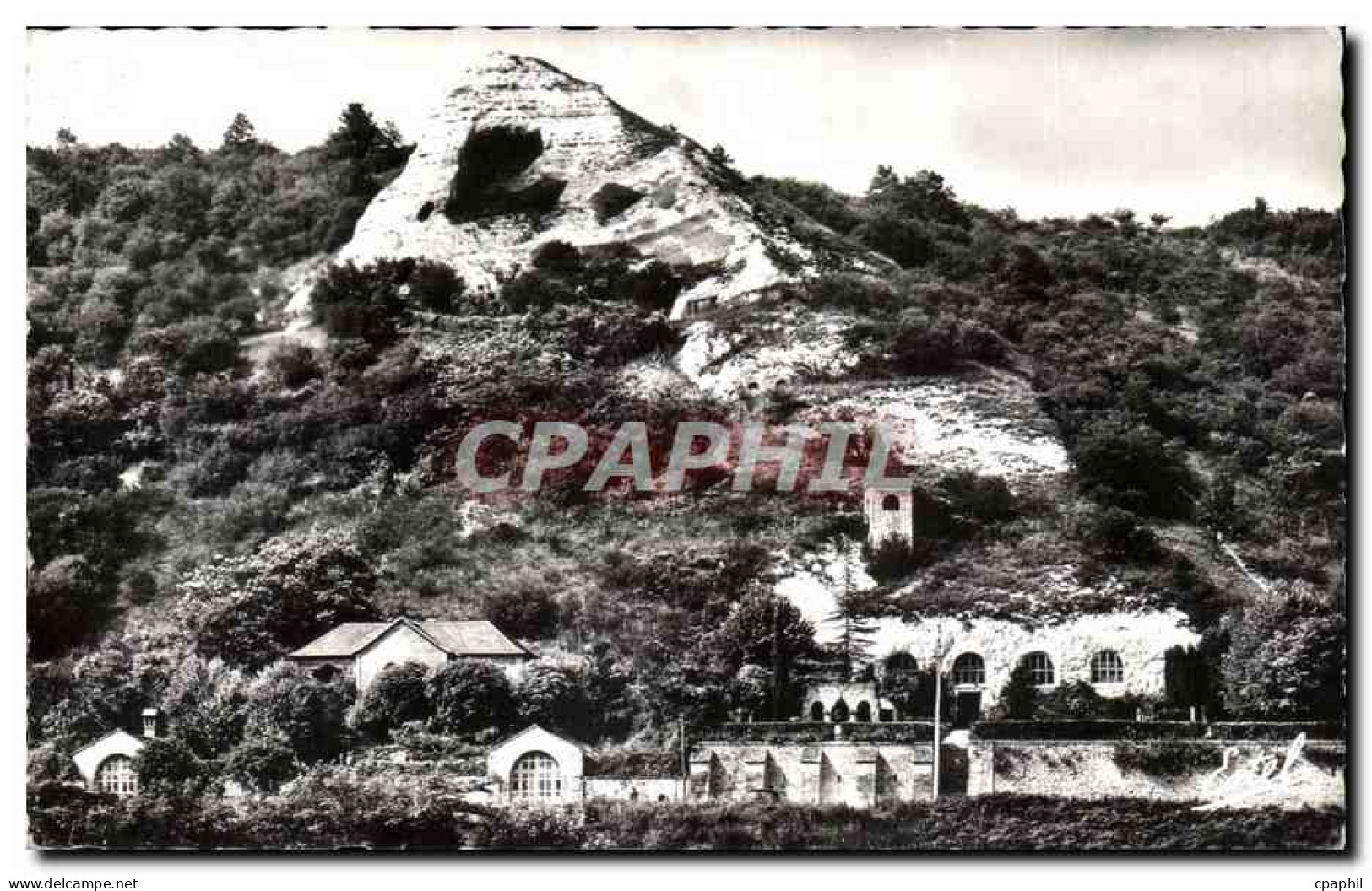 CPA La Roche Guyon Ses Environs Haute Isle La Roche du Colombier et l'Eglise Souterraine