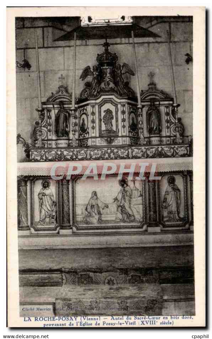 CPA La Roche Posay Autel du Sacre Coeur En Bois Dore Provenant De l'Eglise De Posay le Vieil
