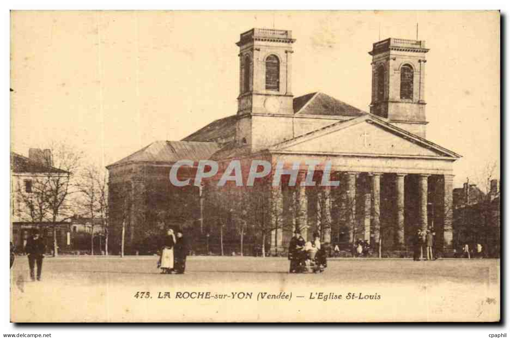 CPA LA Roche sur Yon L'Eglise St Louis