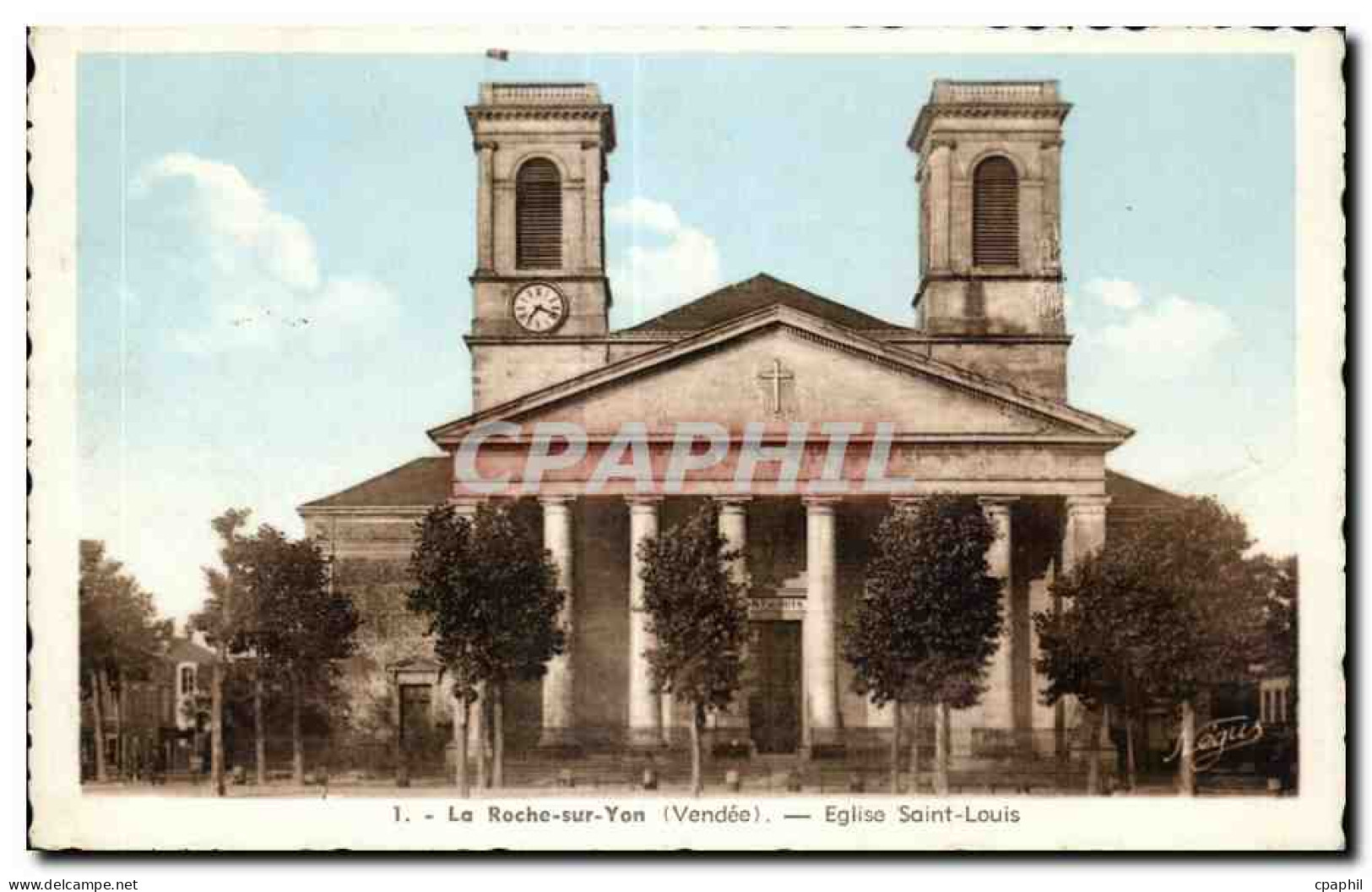 CPA La Roche sur Yon (Vendee) Eglise Saint Louis
