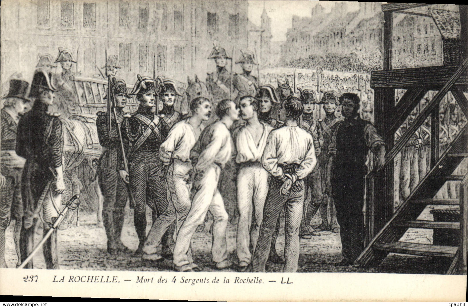 CPA La Rochelle Mort des 4 Sergents de la Rochelle