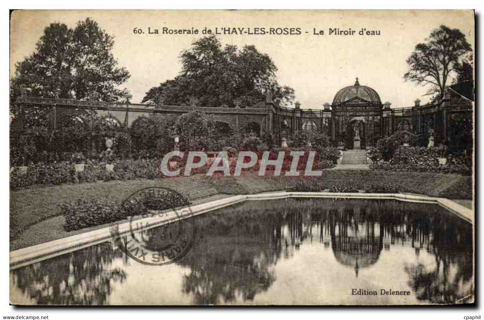 CPA La Roseraie de L'Hay Les Roses Le Miroir d'eau