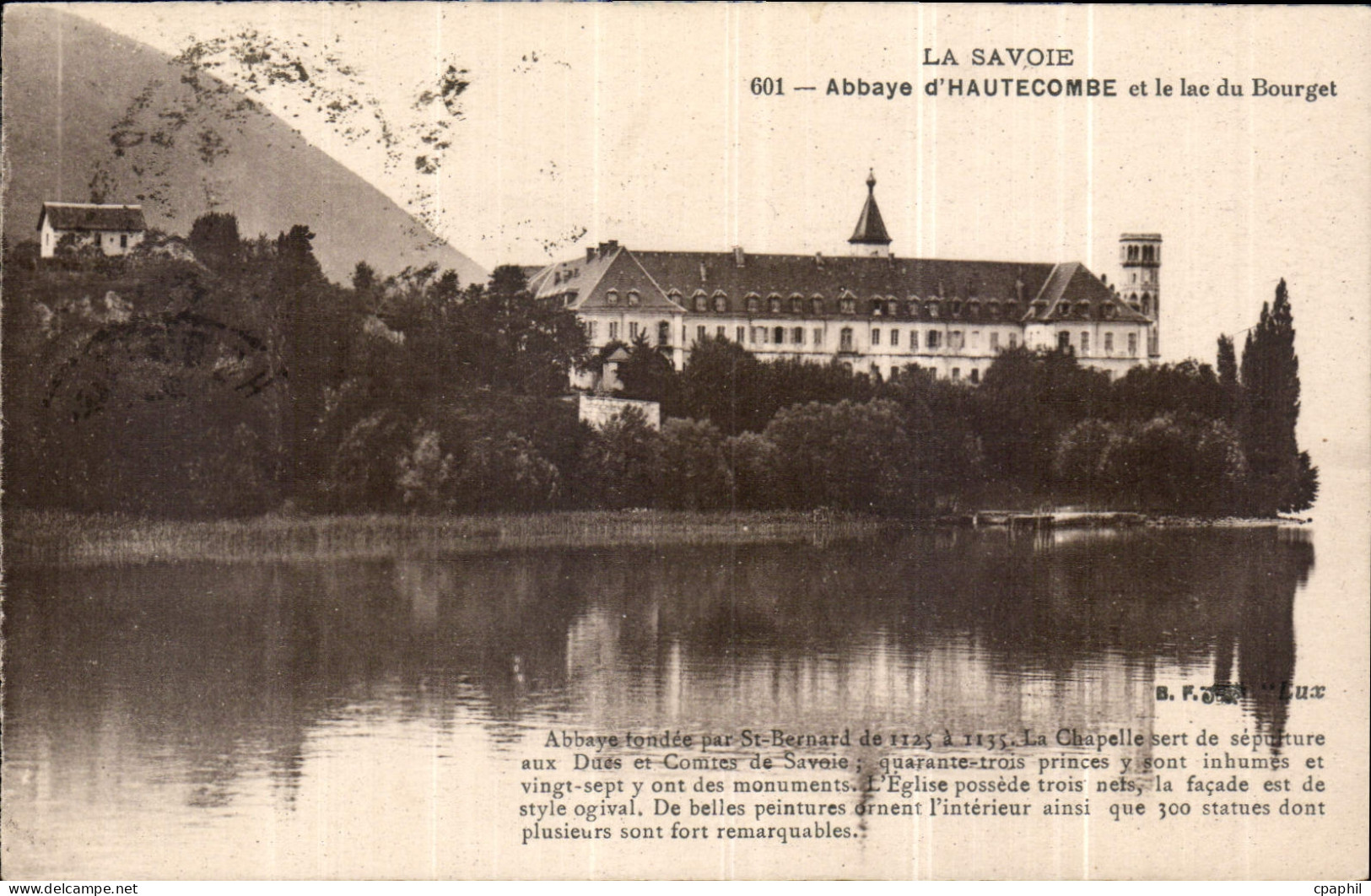 CPA La Savoie Abbaye d'Hautecombe et le lac du Bourget