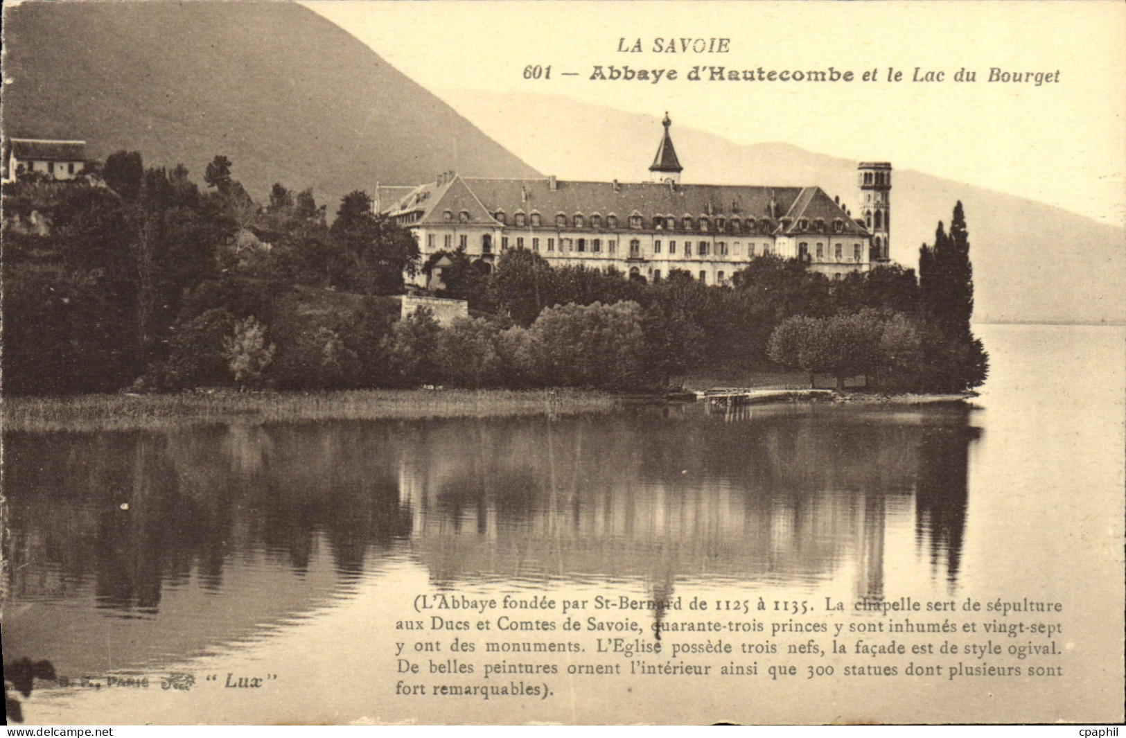 CPA La Savoie Abbaye d'Hautecombe et le Lac du Bourget