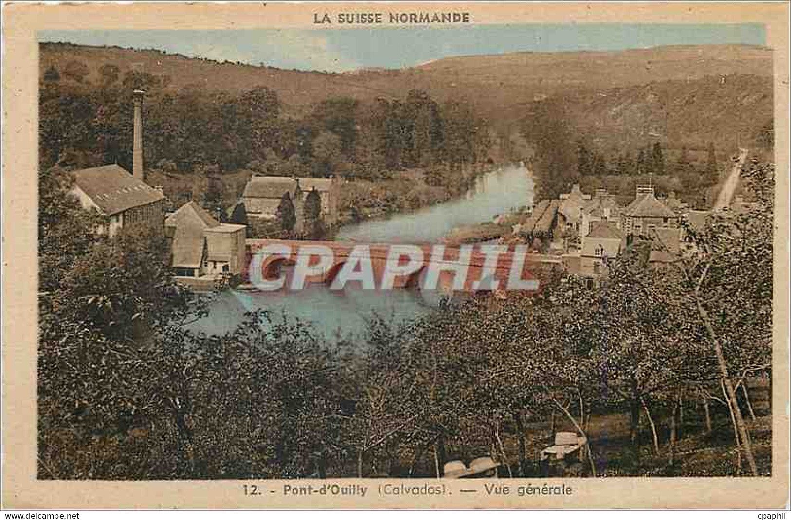 CPA La Suisse Normande Pont d'Ouilly Calvados Vue generale